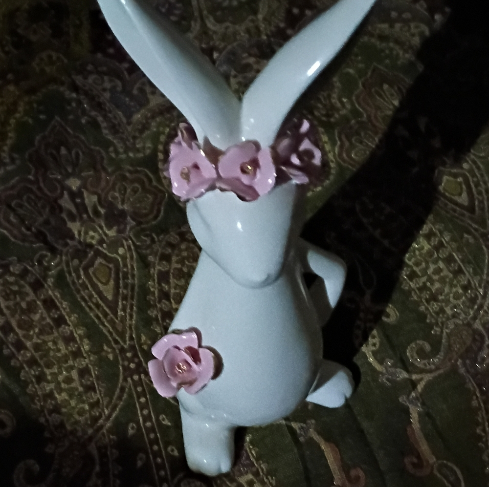 Hand Painted Pink Floral Ceramic New